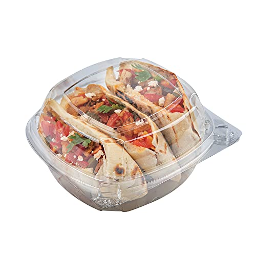 Restaurantware Thermo Tek 18.6 Ounce Clamshell Containers 100 Anti-Fog To Go Food Containers - Freezable Rectangle Clear Plastic Food Packaging Containers Disposable - size: 19 oz