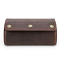 Personalized Custom Name Watch Case Roll Organizer, Luxury Genuine Leather Travel 2-Watches Case For Watch and Bracelet (04 Coffee) - color: 04 Coffee
