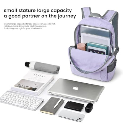 G4Free 20L Lightweight Packable Backpack Travel Hiking Daypack Foldable Backpack for Men Women(Light Purple) - color: Light Purple