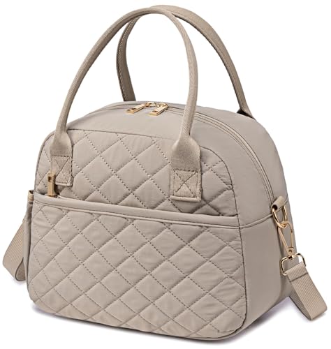 CAMTOP Lunch Box for Women Men Insulated Lunch Bag Lunch Tote Bag Leakproof Thermal Cooler Large Capacity for Travel Work School Picnic (Shoulder-Grey) - color: Shoulder-Grey, size: Medium