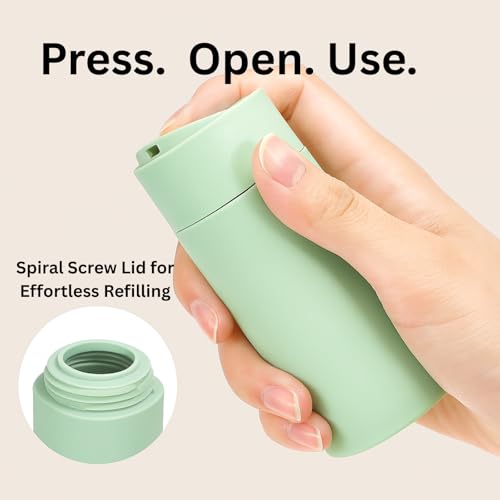 5pcs Travel Cream Dispenser Bottles Set Travel Bottles Toiletry Containers Set, TSA Approved, Travel Essentials - color: Light Green