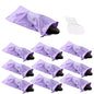 GONGKANGYUAN 10 Pack Shoe Bags for Travel Satin Fabric Shoe Bag with Drawstring for Men Women Travel Protecting Storing Shoes (Violets) - color: Violets