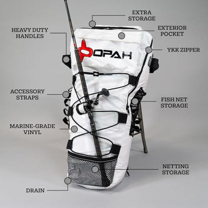 OPAH Gear Kayak K4 Tapered Insulated Fish Kill Cooler Bag, 46' L x 28' W x 10' H, Heavy Duty, Marine-Grade Vinyl, Waterproof, UV Resistant, Camping & Fishing - style: K4 Kayak - 46'l X 28'w X 10'h