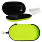 Double Eyeglasses Case, Hard Shell Dual Sunglasses Organizer with Zipper Clip Travel Glasses Storage for Women Men - color: Green