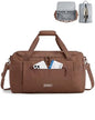 BAGSMART Travel Duffel Bags with Dividers, 32L Gym Duffle Bag with Laptop Compartment, Carry On Weekender Overnight Bag, Shoe Bag, PVC Wet Pocket, Dark Brown - color: Dark Brown