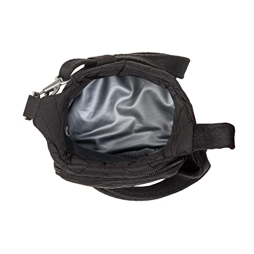 Travelon Anti-Theft Boho Insulated Water Bottle Tote - color: Black Solid