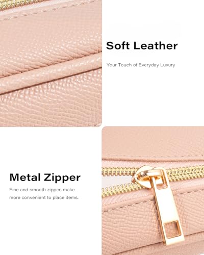 2Pcs Clear Makeup Bags Set - Portable Clear Cosmetic Bag Case Travel Makeup Brush Bag Waterproof Makeup Pouch TSA Approved Toiletry Bag Car Organizer Bag for Women (Dusty Pink Set) - color: Dusty Pink Set