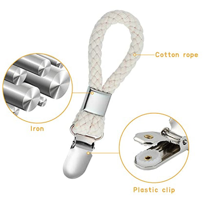 8 Pcs Kitchen Towel Clips, Metal Bath Towel Clips for Hooks, Hand Towels Hook with Loop Cotton for Home Kitchen Bathroom