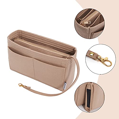 Vercord Felt Organizer Insert For Purse Handbag Tote Bag In Bag Inside Shaper Divider Neo Beige Slender Medium - color: A Beige, size: Slender Medium