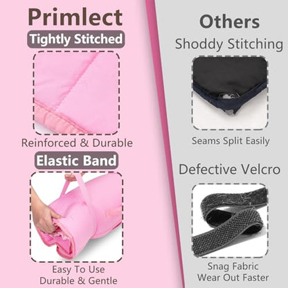 Primlect Toddler Nap Mat with Removable Pillow and Fleece Blanket, Extra Large 55''x35'' Sleeping Bag, Washable, Light, Easy to Roll up, Perfect for Daycare, Preschool, Kindergarten, Travel - color: Mermaid