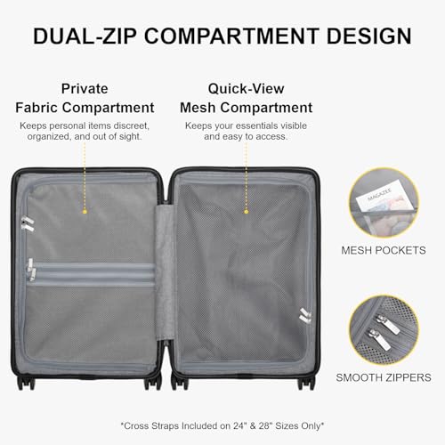 LEVEL8 Carry on Luggage Airline Approved, Carry-on Suitcases with Wheels, Lightweight Hardside Luminous Textured Luggage for Travel with Tsa Lock, 20 Inch, Navy - color: Navy, size: Carry-On 20 Inch
