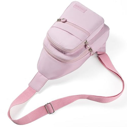 Banelu Small Sling Backpack Crossbody Bags for Women, Small Sling Bag Cross Body Bag Fanny Packs Crossbody Purses - Pink - color: E Pink