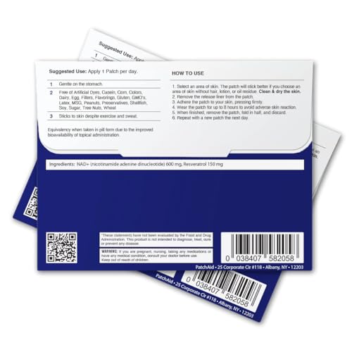 PatchAid NAD+ Patch 30-Day Supply