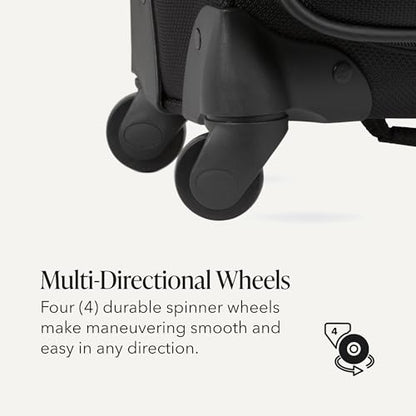 SWISSGEAR Sion Softside Expandable Spinner Luggage Durable Lightweight Travel Suitcase, Black, Carry-On - color: Black, size: Carry-On