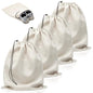 4-Piece Travel Shoe Bag with Drawstring Shoe Bag, Dustproof Shoe Bag, Washable and Reusable (Beige)