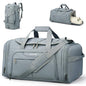 Hanke Expandable Carry On Luggage Bag,3 in 1 Duffle Bag for Travel,45L-55L Weekender Overnight Bag with 15.6" Compartment for Women & Men (Grey) - color: Grey
