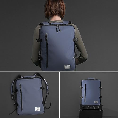 Small Carry-on Personal Item Backpack with luggage strap, Laptop Backpack for Men and Women, Business Travel Gym Sport, Pewter - color: Pewter