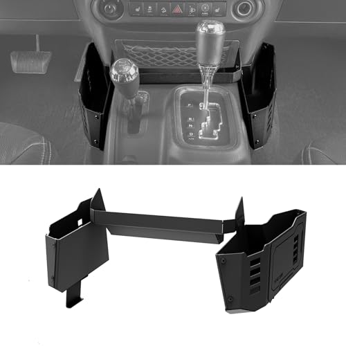 Metal Organizer Tray Compatible with 2011-2017 Jeep Wrangler JK/JKU, Sturdy Center Console Shifter Side Tray Storage Box Interior Accessories (Not for Manual Shift Vehicles and JL/JLU) - color: Metal Gear Shift Organizer for JK