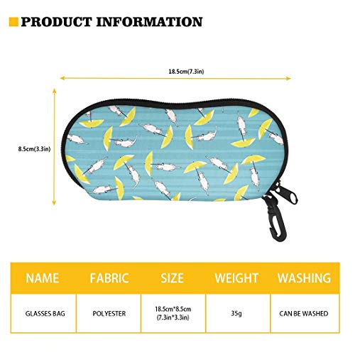 AFPANQZ Glasses Case with Carabiner Hanging Portable Neoprene Zipper Sunglasses Case Soft Lightweight - color: Basketball