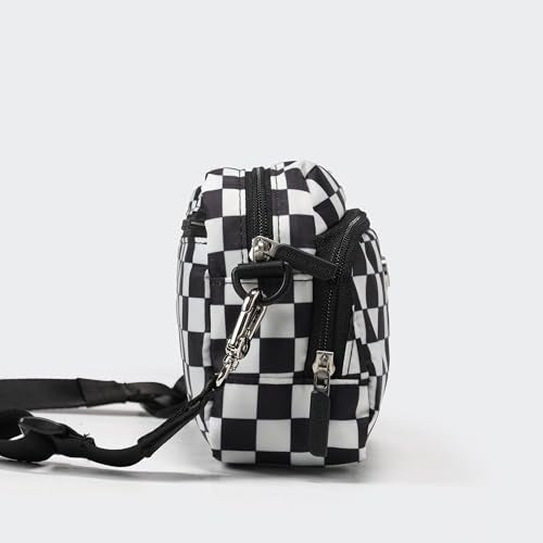 Pander Crossbody Sling Bag – Everyday Purse with Adjustable Strap, Perfect for Travel, Errands, and Daily Use - color: Checkered Black