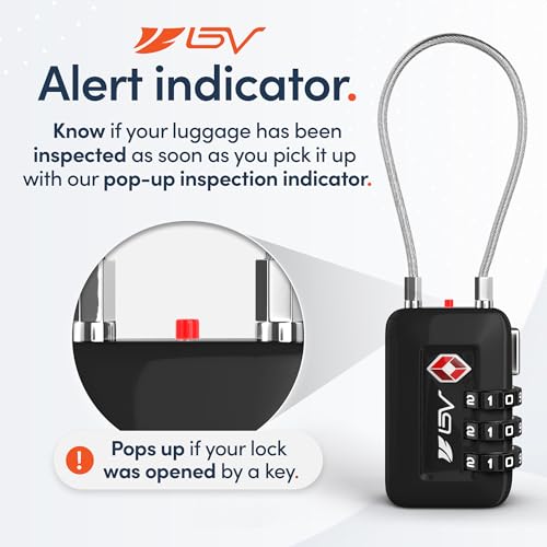 TSA Accepted Luggage Travel Lock, Set-Your-Own Combination Lock for School Gym Locker, Luggage Suitcase Baggage Locks, Filing Cabinets, Toolbox, Case (Black, 2 Pack) - color: Black, size: 2 Pack