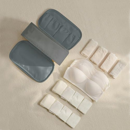 Travel Underwear Organizer Bag Packing Cube Storage Bag Recycled Polyester Lingerie Bra Socks Bag Toiletry Bag,Grey 6# - color: Grey 6#