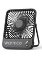 Warmco 10000mAh Portable Travel Fan 7-inch, Up to 24H Runtime, Ultra-thin Quiet Rechargeable Battery Powered Desk Fan with Digital Display for Camping, Office, Bedroom, Cruise Essentials - color: Black