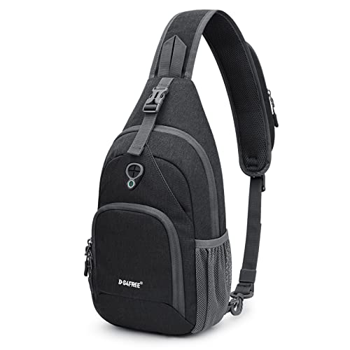 G4Free RFID Sling Bag Crossbody Backpack Small Chest Shoulder Bag Hiking Outdoor - color: Dark Grey