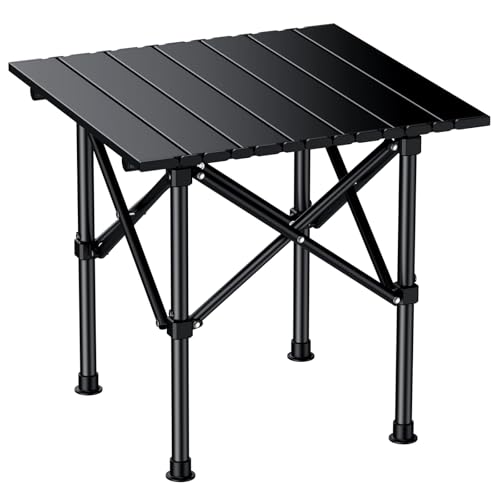 EYPINS Ultralight Camping Table Foldable - Small Beach Table, No-Wobble, 3.7 lbs Portable Compact with Carry Bag,Carbon Steel Outdoor Side Table for Backpacking, Picnic BBQs, Cooking