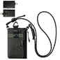 VULKIT RFID Blocking Travel Wallet for Men, Water Resistant Passport & Phone Holder with Detachable Lanyard and Key Ring, Lightweight Zipper Travel Wallet - color: Army Green Black