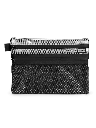 TACTICAL_GEEK Storage A17 EDC Pouch, Waterproof Nylon Organizer with Mesh Pouch, Chargers & Receipt Organization, Multi-Purpose Utility Zipper Bag for Daily Storage - color: A17-White