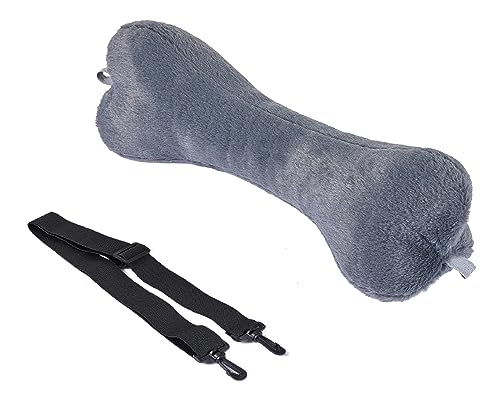Recliner Headrest Pillow, Head Pillow for Recliner Chair, Sofa, Couch Neck Pillow,Pain Relief Bone Pillow for Sleeping with Adjustable Strap - color: Dark Grey