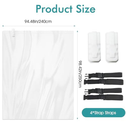 King/Cal-King Vacuum Storage Bag for Mattress with 4 Straps – Vacuum Seal Mattress Bag for Memory Foam and Latex, Easy Moving, Shipping and Storage - size: King/Cal-King
