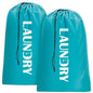 Sylfairy Laundry bags, 2 Pack Travel Laundry Bag for Dirty Clothes with Drawstring, Heavy Duty Laundry Bag for Traveling Camping, Easy Fit a Laundry Hamper or Basket Travel Essentials - color: Green+Green