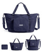 BAGSMART Foldable Travel Bag, 37L Expendable Personal Item Bag, Lightweight Weekender Bags for Women, Water Resistant Extra Carry on for Travel, Navy Blue - color: Navy Blue