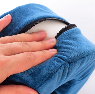 Adult Bed Sore Pads Wedge Foot Support Pillow Pressure Ulcer Ankle Protector Ring Foot Rest Pillows Bedridden Patient Elderly Heel Cushion Sleeping Elevated Foam Pad Leg Post Surgery Recovery Pillow - color: Blue,2pcs