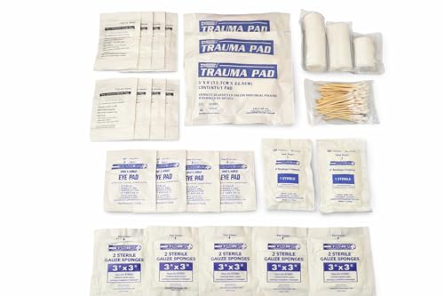 Rapid Care 821 Piece Class B Refill Kit - OSHA & ANSI Compliant - 3 & 4 Shelf First Aid Cabinet Refill - Home, Office, Industrial - Bandages, Medications, Trauma Supplies - size: Class B 3 or 4-Shelf