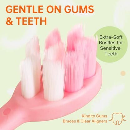 24-Pack Pre-Pasted Mini Travel Toothbrushes, Individually Wrapped Value Pack, Disposable Toothbrushes with Toothpaste, Waterless Single-Use Extra Soft Bristle for Adults, On-The-Go & Braces - size: 1 Count (Pack of 24)