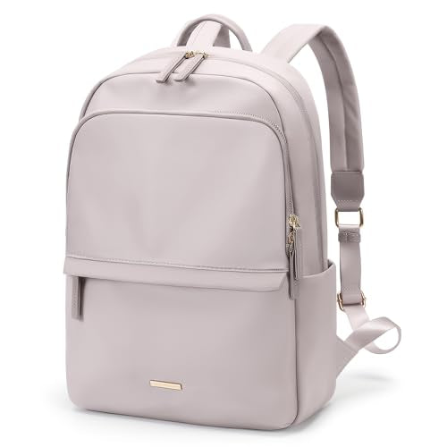 GOLF SUPAGS Laptop Backpack for Women Slim Computer Bag Work Travel College Backpack Purse Fits 14 Inch Notebook (Pinkish Gray) - color: Pinkish Gray, size: 14 Inch