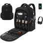 Barber Supplies Bag, Portable Backpack Bag for Clippers and Supplies, Travel Hairstylist Clipper Organizer Bag for Barber Tools with USB Port