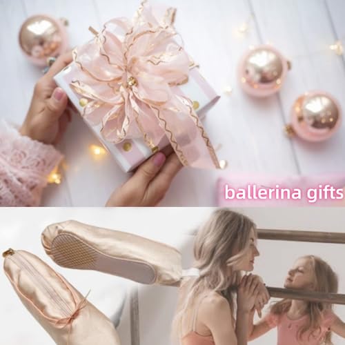 Ballet Dance Shoe Makeup Bag For Little Girls, Ballerina Slipper Makeup Pouch Bag, Ballet Pointe Shoes Gifts (Pink) - color: Pink