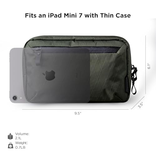 ALPAKA Elements Tech Case - Travel Organizer Pouch for Electronics, Cables, EDC with Weatherproof Fabrics, YKK Zippers (Dark Green VX21) - color: Dark Green