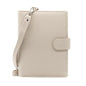Long Keeper Passport Holder for Women Men PU Leather Anti-theft Wallet with Card Holder Slim Travel Neck Pouch with Lanyard (Beige) - color: Beige