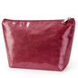 WLLWOO PVC Waterproof Makeup Bag Kraft Paper Cosmetic Bag Travel Toiletry Zipper Pouch Organizer for Women Purse - color: PVC-Burgundy