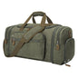 Gonex Canvas Duffle Bag 60L Travel Duffel Overnight Weekend Bag with Shoe Compartment (Army Green) - color: Army Green, size: X-Large-60L (With Shoe Compartment)