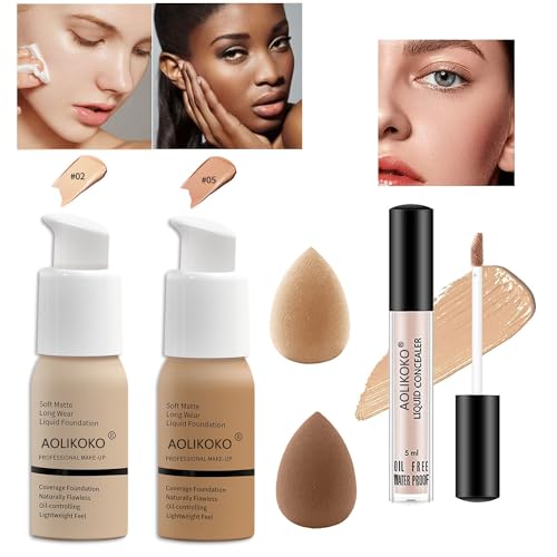 12-Color Pro Makeup Kit for Women - Eyeshadow, Foundation, Lipstick, Blush, Brushes, Eyeliner Stamp - color: Set 2