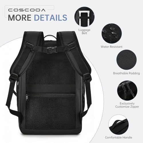Carry On Travel Backpack 40x30x20cm Expandable 30-35L, 40x30x25cm Personal item Size Bag,15.6inch Laptop Backpack with Shoe Compartment and Wet Pockets,Mochila de Viaje