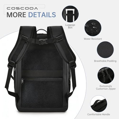 Carry On Travel Backpack 40x30x20cm Expandable 30-35L, 40x30x25cm Personal item Size Bag,15.6inch Laptop Backpack with Shoe Compartment and Wet Pockets,Mochila de Viaje