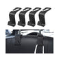 Car Back Seat Headrest Hooks, 4 Pack Carbon Fiber Stylish Back Seat Hanger for Car Handbag Clothes Coats Grocery Bags, Car Interior Accessories (Carbon Fibre/Black) - color: Carbon Fibre/Black