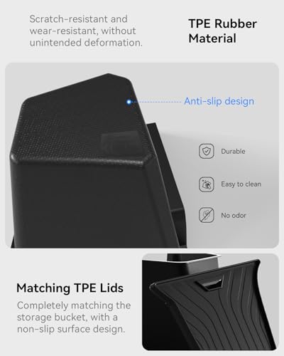 for Tesla Model Y Juniper Accessories (2025-2026) Trunk Storage Bins,Rear Trunk Organizer TPE Waterproof Trunk Storage Bins Side Box with Lids for Tesla Interior Accessories - style: New Model Y Juniper